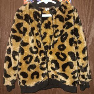 Kids Leopard 🐆 faux fur jacket